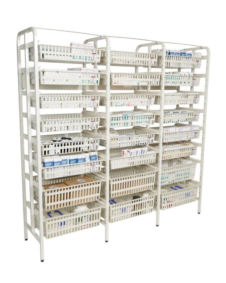 Triple Dressed Pharmacy Shelves 